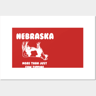 Nebraska More Than Just Cow Tipping T-shirt by Corn Coast Posters and Art